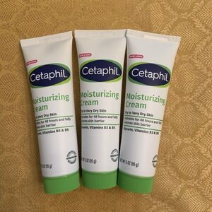 Cetaphil Moisturizing Cream 3oz Tubes for Dry to Very Dry Skin 3 Pack
